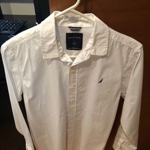 Nautica long sleeve button down shirt.